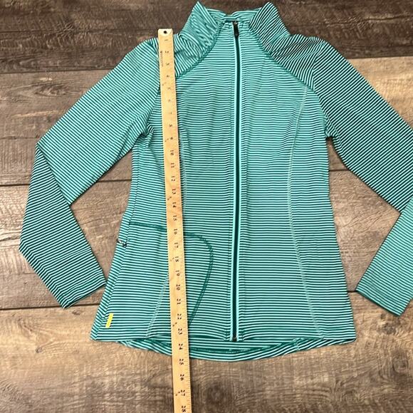 LoLe Women's Essential Cardigan Glade Green Stripe Size M - Picture 5 of 10